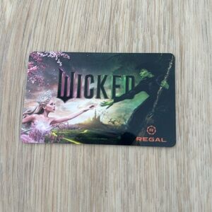 Wicked regal gift card NO VALUE!